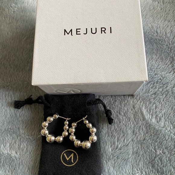 Mejuri Sterling Silver Bubble Sphere Hoop Earrings - Picture 2 of 2